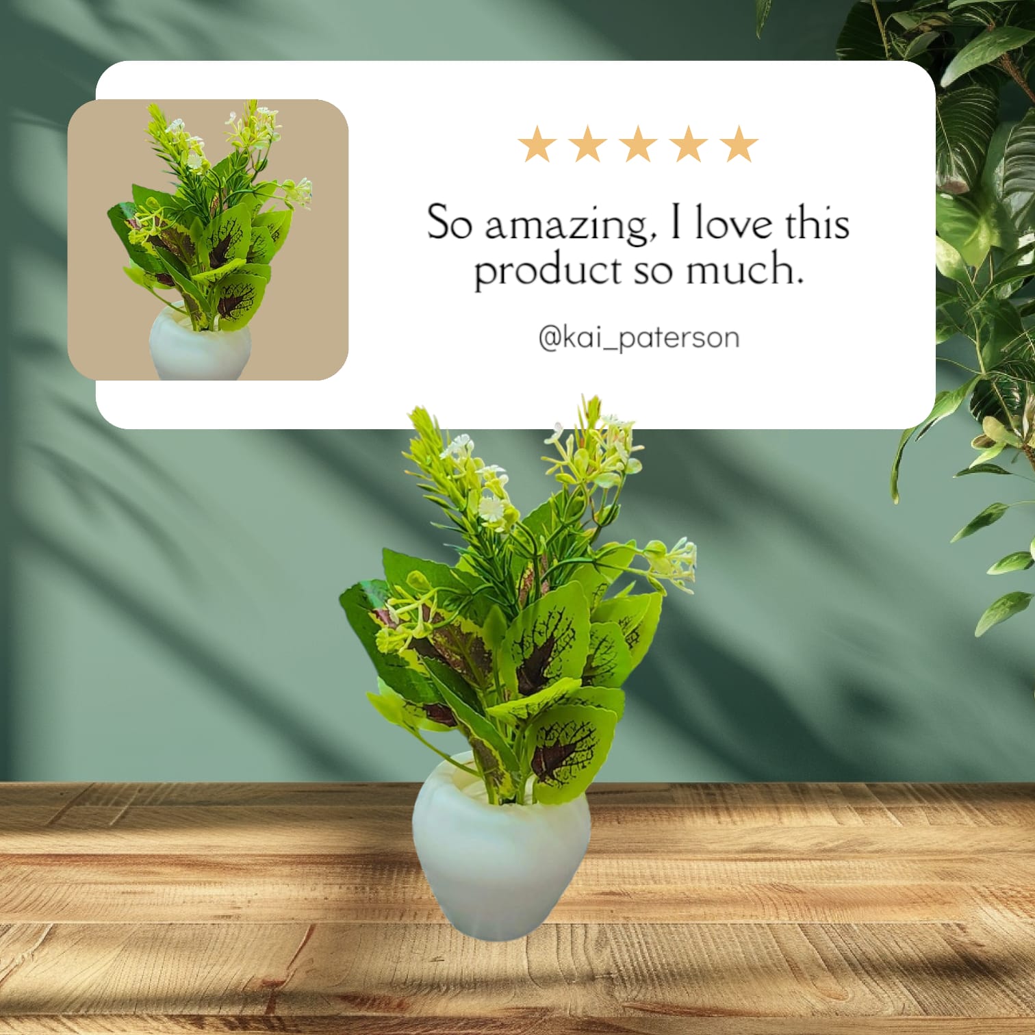 50 1 Artificial Mini Flowers Pot - Image 1